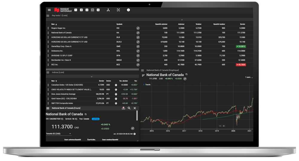 Photo of a laptop displaying My Investment Dashboard 